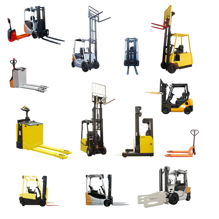 Forklifts collage